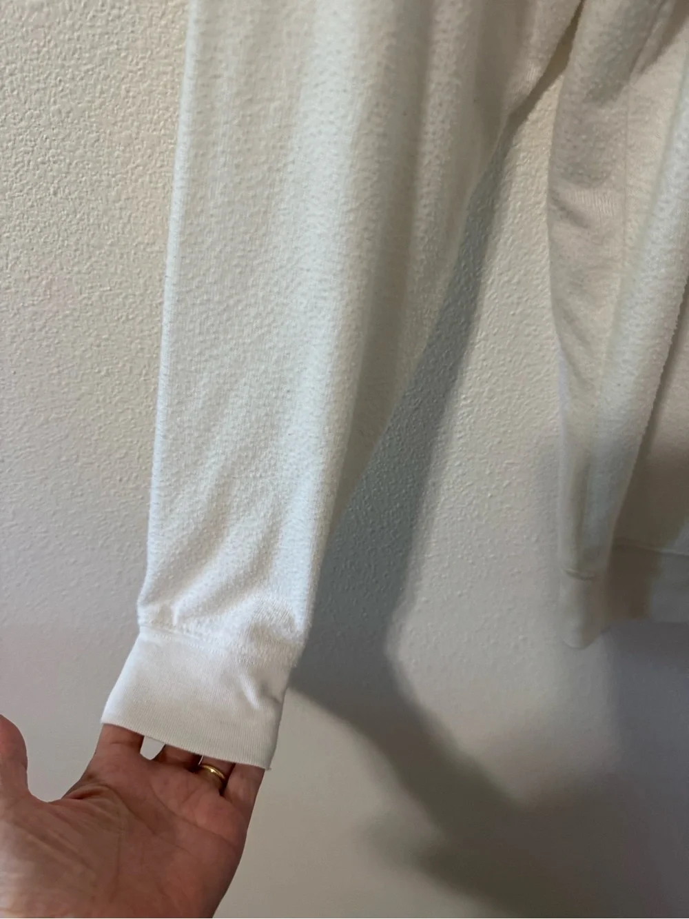 Alo Yoga Soho Pullover Ivory Crew Athleisure Oversized Moisture Wicking Gym-S